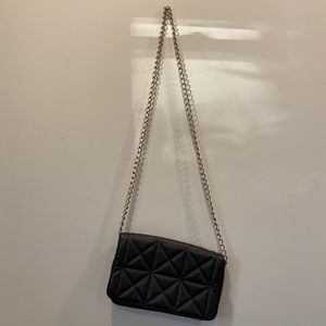 Black crossbody satchel
